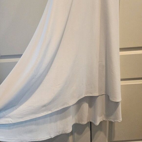 Susana Monaco Size L - High-low Cut Out Tie Back Halter Dress  White/Sugar $198 - Picture 10 of 10